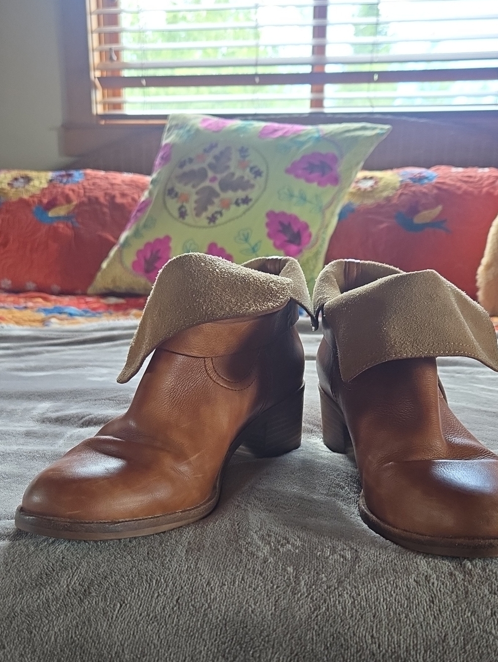 UGG. Women's Fold-Over Ankle Boots in Brown